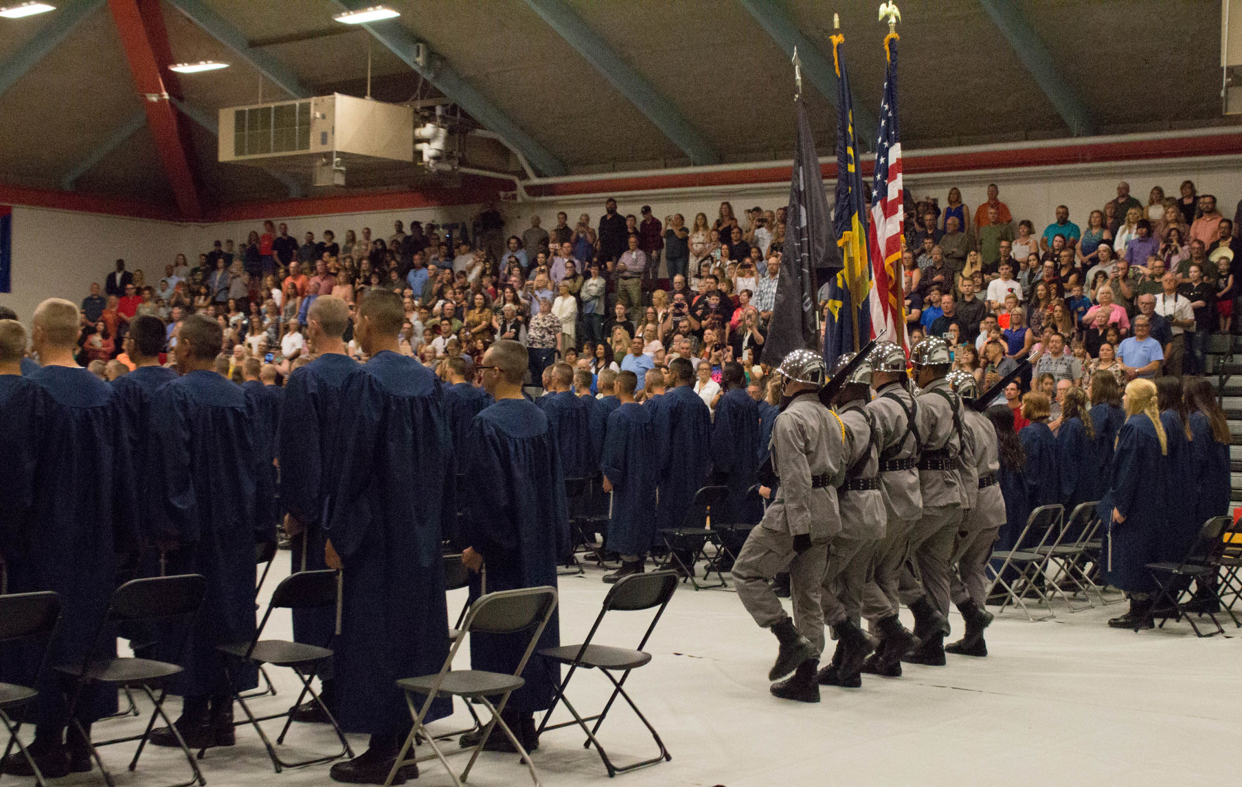 MYCA color guard at graduation ceremony Saturday